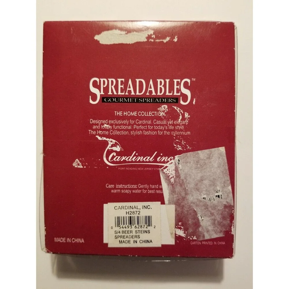 Beer Stein Gourmet Spreaders by Spreadables Set of 4 Stainless Steel
